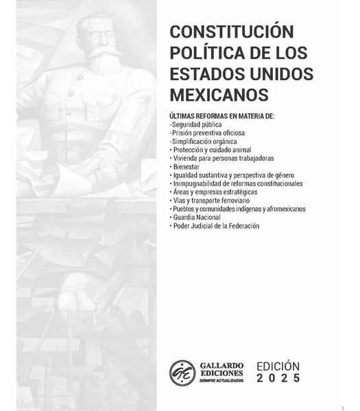 CONSTITUCIÓN POLÍTICA DE LOS ESTADOS UNIDOS MEXICANOS - 9.ª ED. 2025 ...