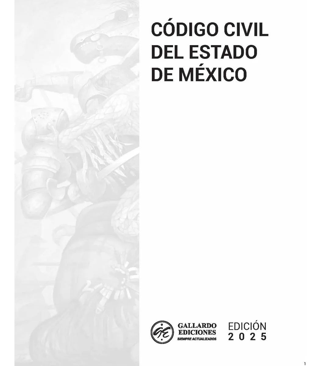 CÓDIGO CIVIL DEL ESTADO DE MÉXICO "EDOMEX"- 1.ª ED. 2025 (BOLSILLO)