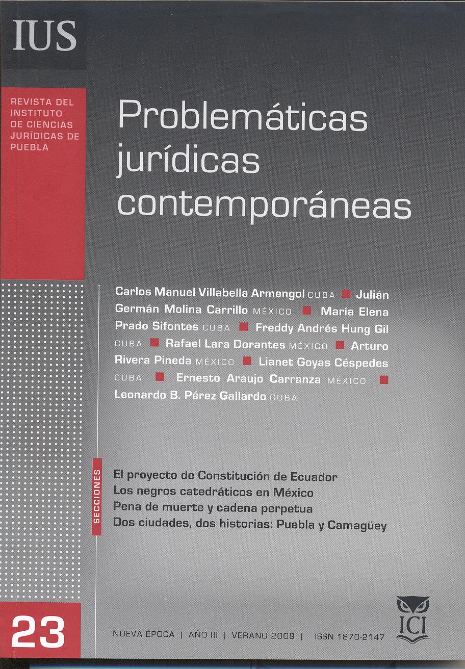 Problemáticas jurídicas contemporáneas / Vol. 3 Núm. 23 (2009)