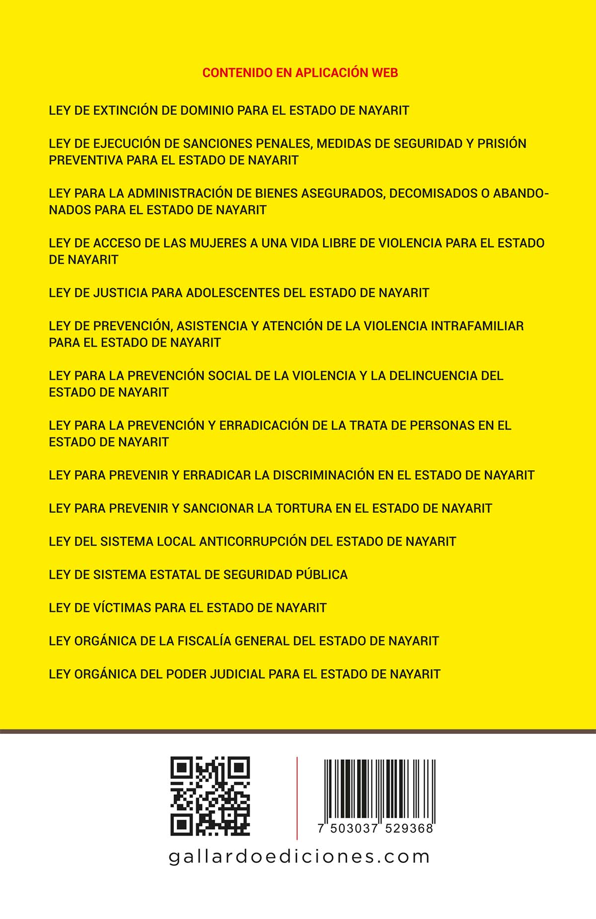 Legislación Especializada Penal de Nayarit 2024